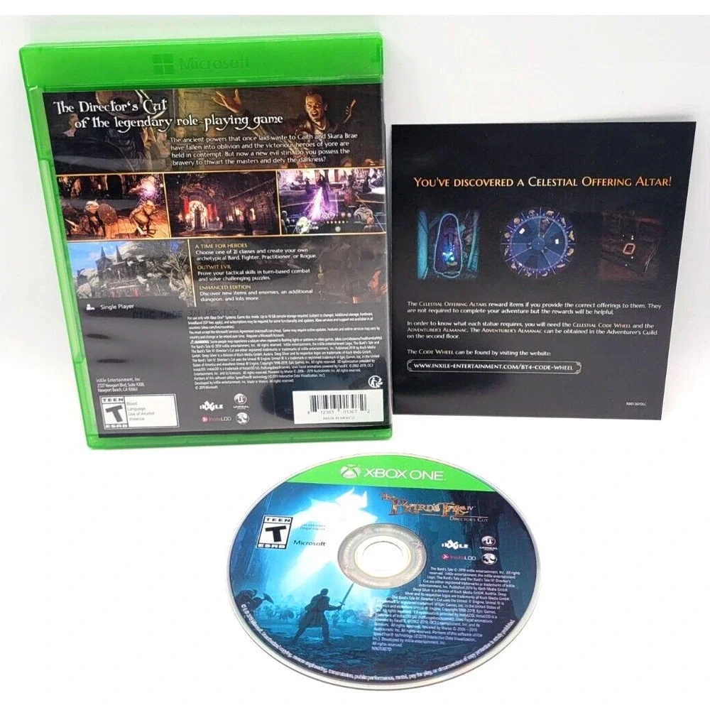 The Bard's Tale IV Director's Cut XBOX One Game‎ CIB Complete In Box